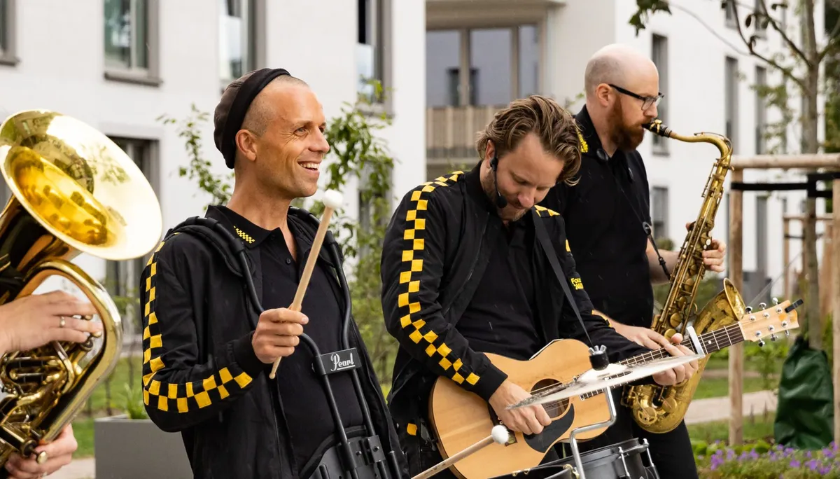 Hofkonzert mit den Follow Me’s – Musik im Freien in Deutschland.